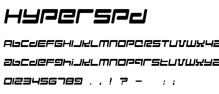 Hyperspd font