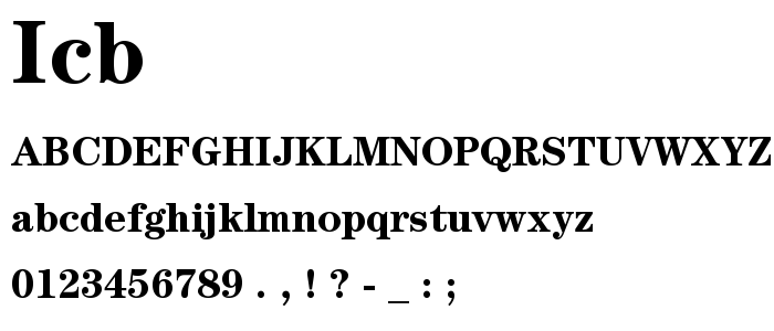 Icb font