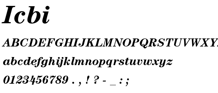 Icbi font