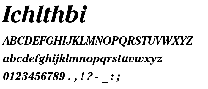 Ichlthbi font