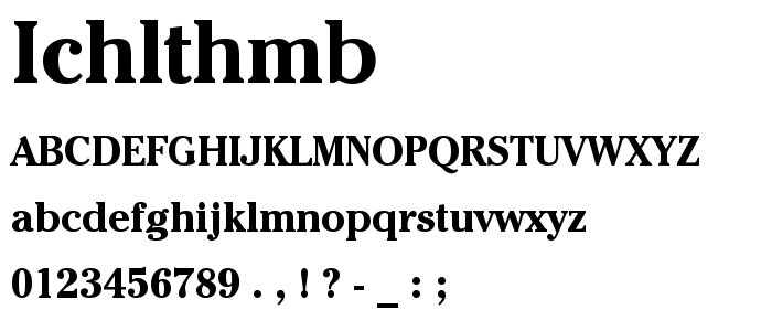 Ichlthmb font