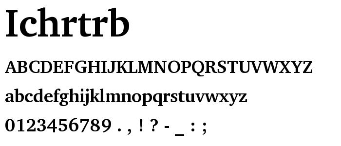 Ichrtrb font