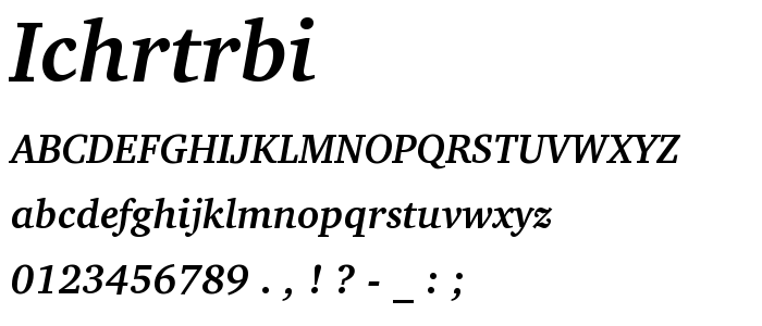 Ichrtrbi font