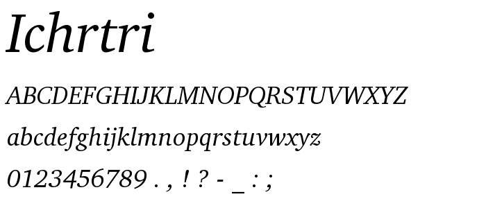 Ichrtri font