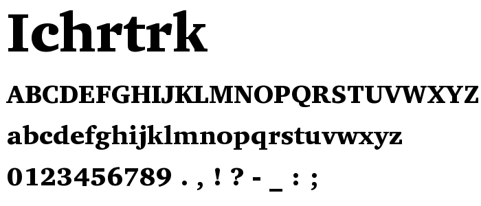 Ichrtrk font