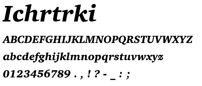 Ichrtrki font