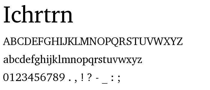 Ichrtrn font