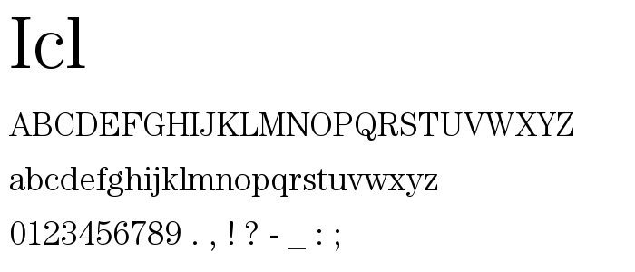 Icl font