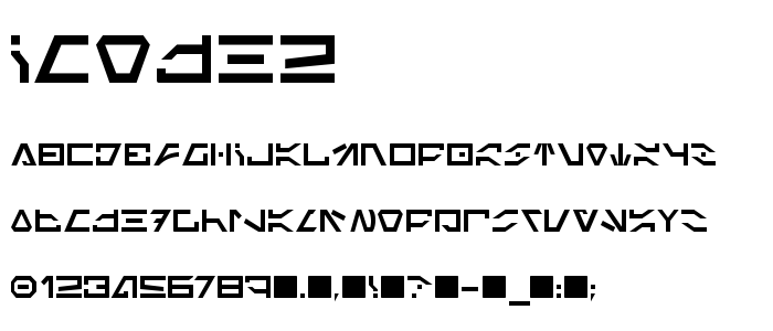 Icode2 font
