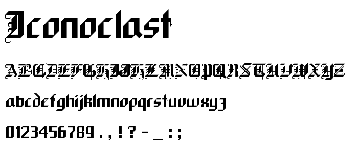 Iconoclast font