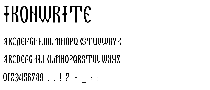 Ikonwrite font