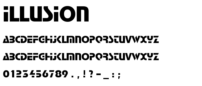 Illusion font