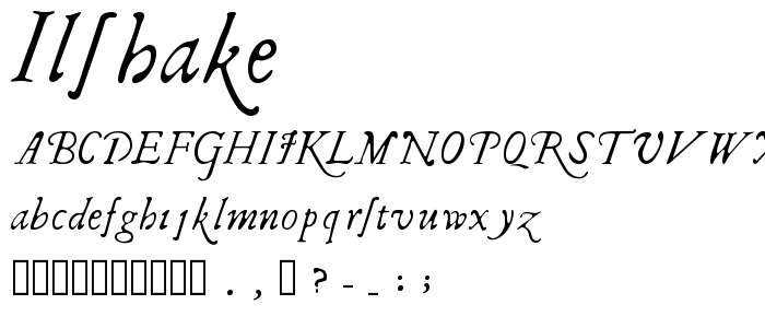 Ilshake font