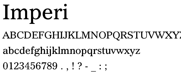 Imperi font