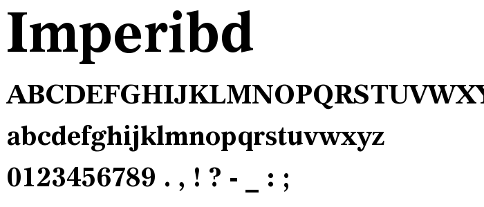 Imperibd font