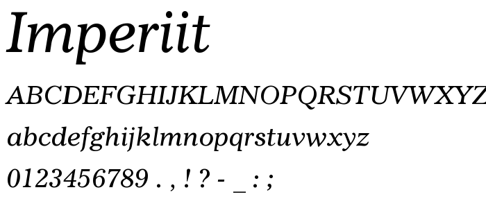 Imperiit font