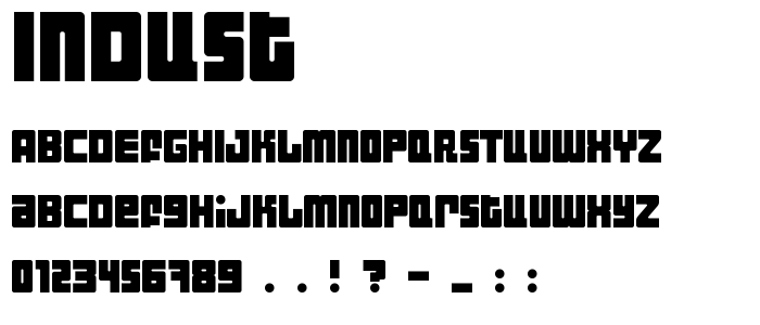 Indust font