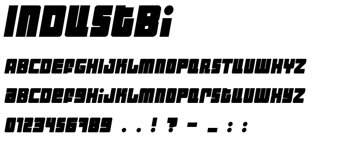 Industbi font