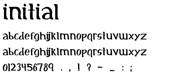 Initial font