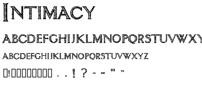 Intimacy font