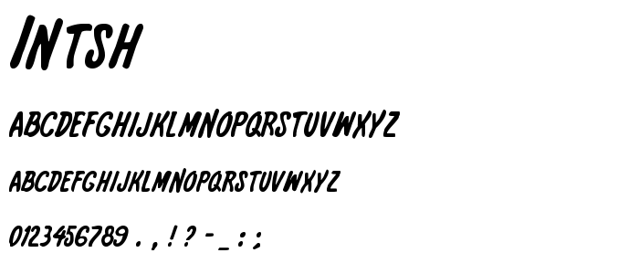 Intsh font