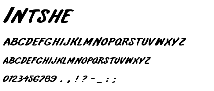 Intshe font