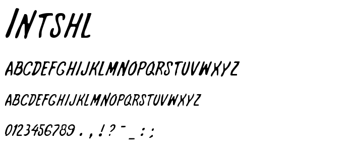 Intshl font