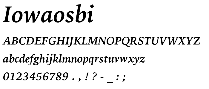 Iowaosbi font