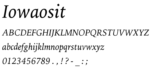 Iowaosit font