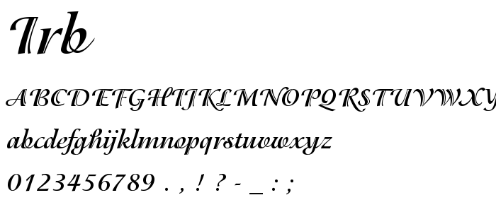 Irb font