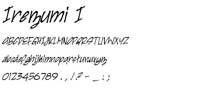 Irezumi_I font