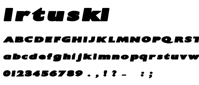 Irtusk1 font