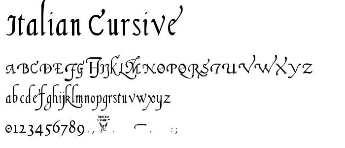 Italian_Cursive font