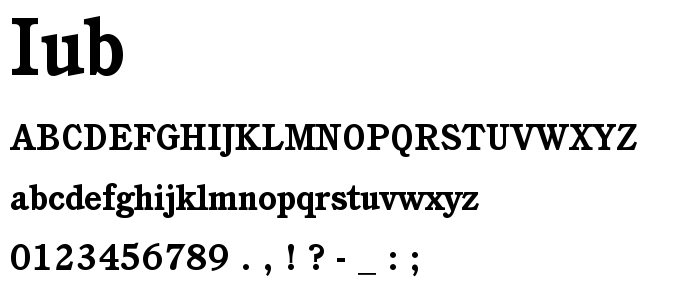 Iub font