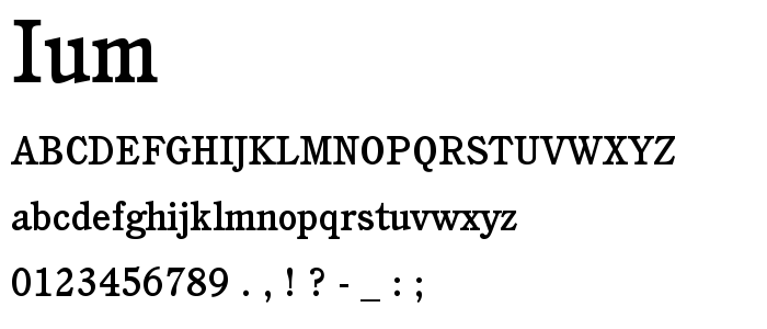 Ium font