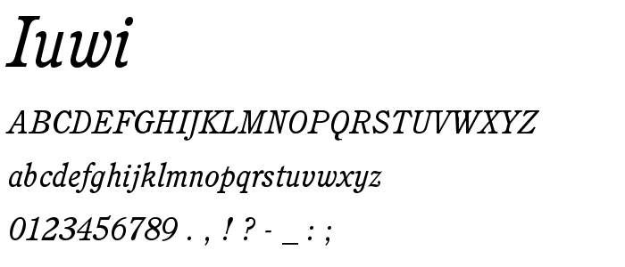 Iuwi font