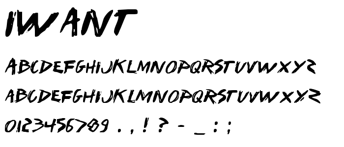 Iwant font