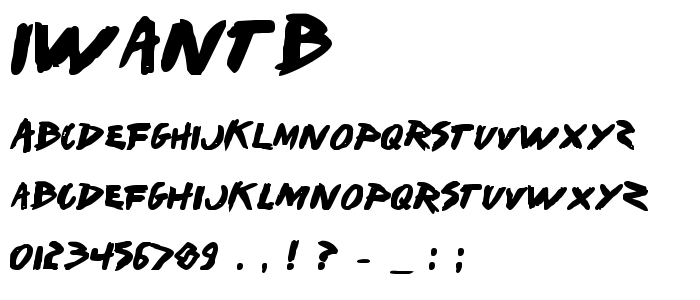 Iwantb font