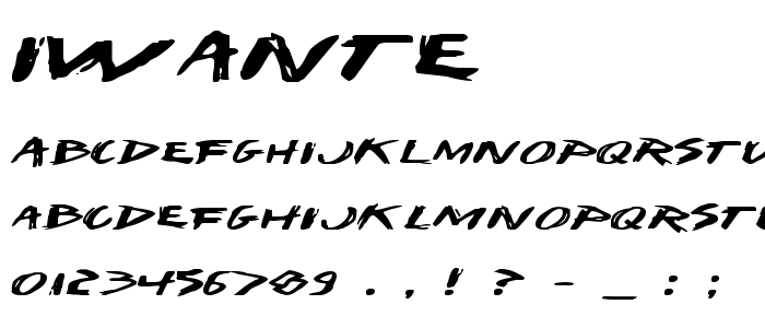 Iwante font