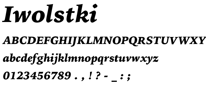 Iwolstki font