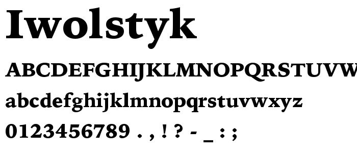 Iwolstyk font