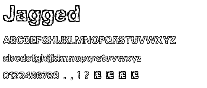 Jagged font