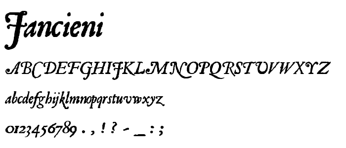 Jancieni font