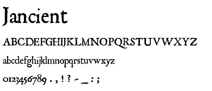 Jancient font