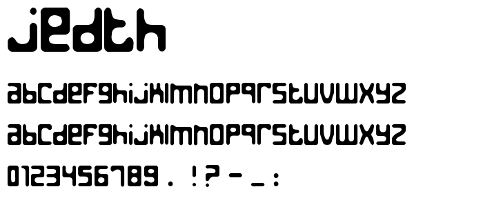 Jedth font