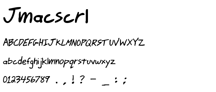 Jmacscrl font