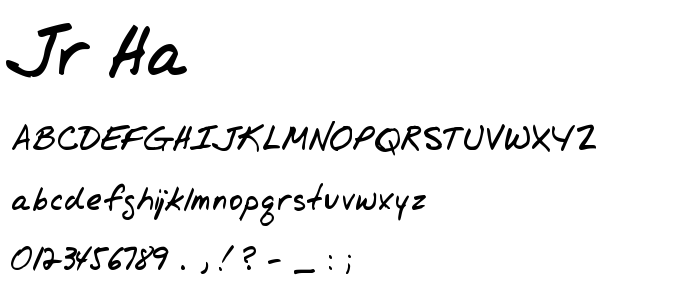 Jr_Ha font