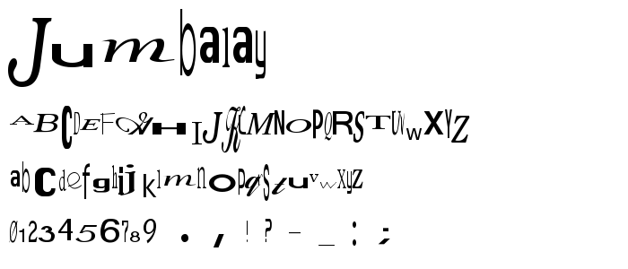 Jumbalay font