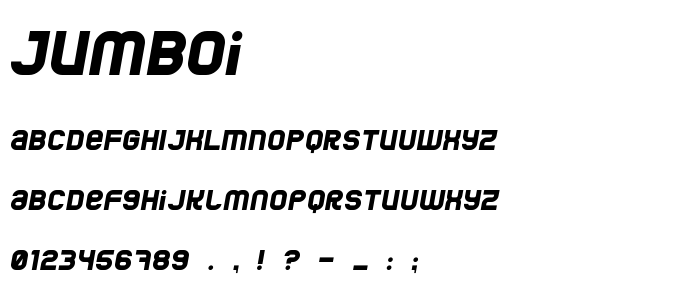 Jumboi font