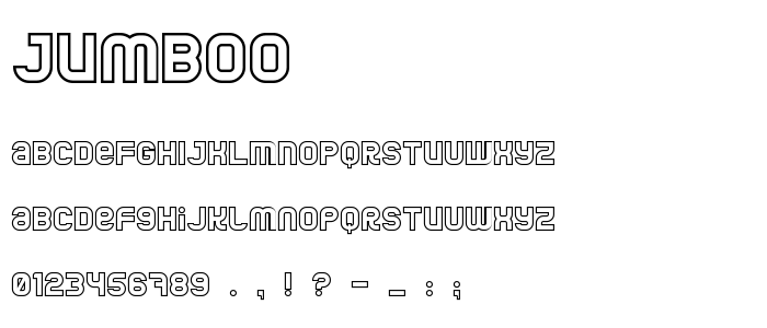 Jumboo font